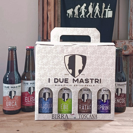 MINI GIFT PACK - 4 birre in astuccio regalo  I DUE MASTRI